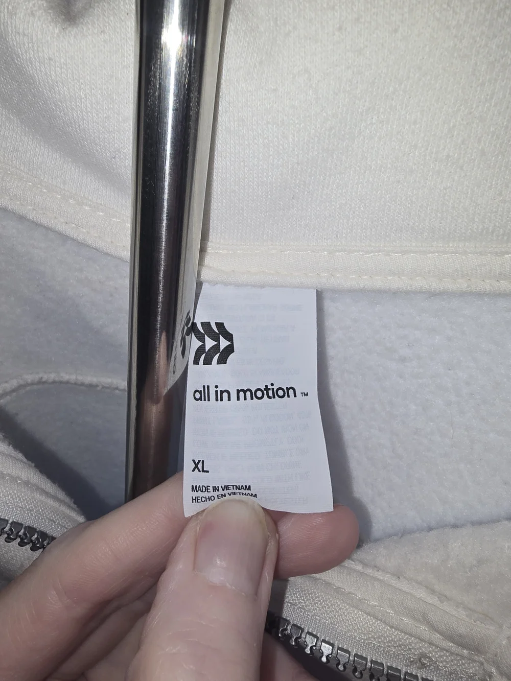 all in motion White Half-Zip Pullover  Cropped Sweater, Like New!